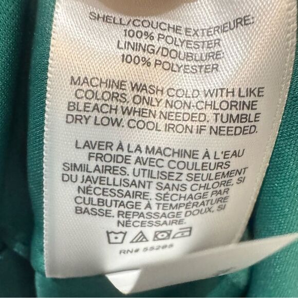 Express emerald green long sleeve flowy wrap top dress size small - Picture 9 of 10